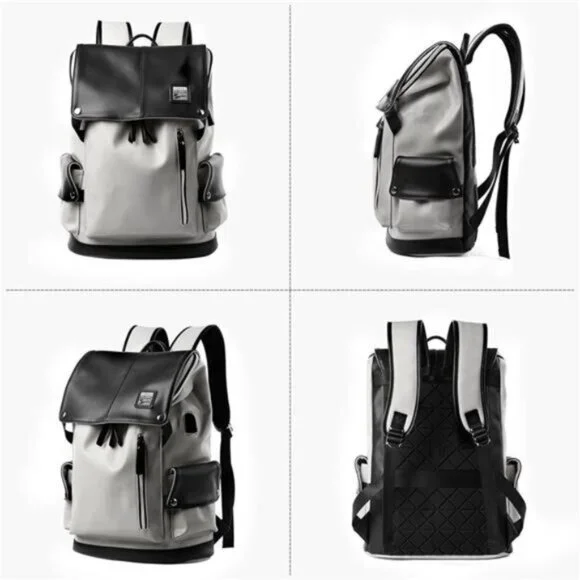 Retro PU Leather Travel Backpack 001